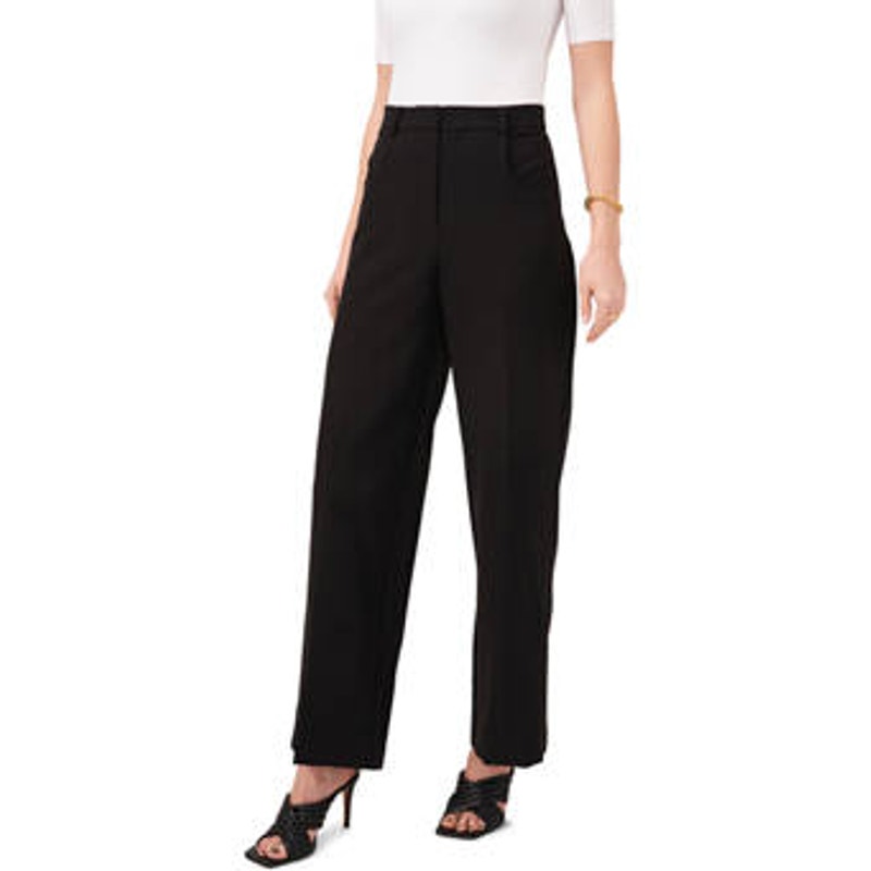 Vince Camuto Stretch Wide Leg Slim Trousers Pants Slacks Black Business Sz 6 Nwt